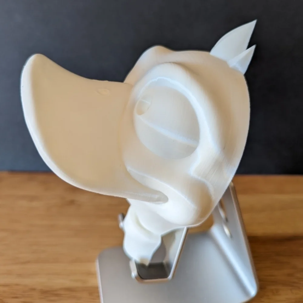 Duck Head Wall Mount Towel/Headset Holder  3D Filament Print‎ White - Picture 3 of 12